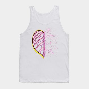 Abstract neon fiery burning heart with a pink glow Tank Top